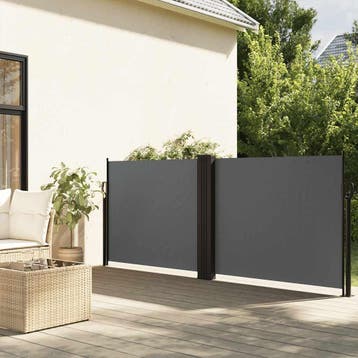 vidaXL Windscherm uittrekbaar 100x600 cm antraciet, Verzenden