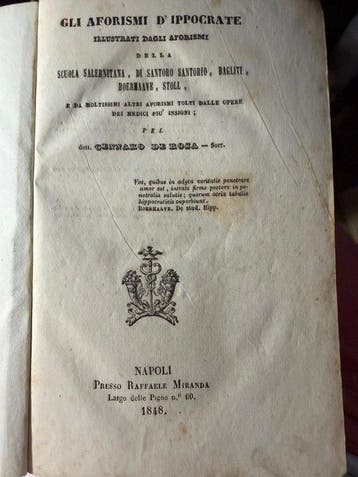 Gennaro De Rosa - Gli Aforismi dIppocrate illustrati della