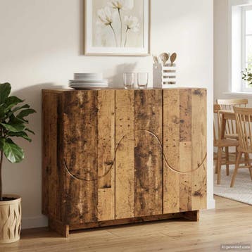 vidaXL Dressoir Oud hout 85,5 x 31 x 75 cm Bewerkt hout, Verzenden