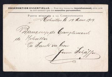 Frankrijk 1919 - Prachtige kaart met de 107, type Blanc, in