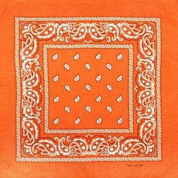 Haarband Bandana Zakdoek 55cm – Paisley Print – Oranje, Nieuw