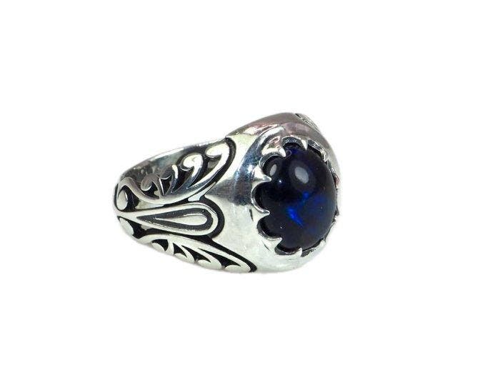 Zonder minimumprijs - Ring Zilver Opaal, Handtassen en Accessoires, Ringen