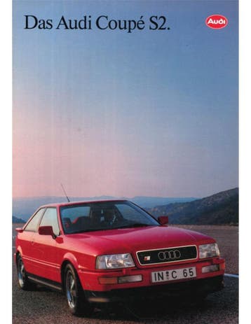 1991 AUDI COUPE S2 BROCHURE DUITS