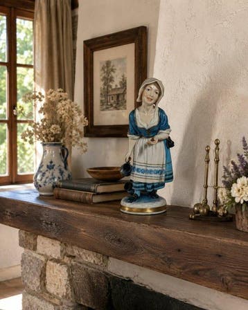 Algora - sculptuur, Mujer aguadora - 30 cm - Porselein
