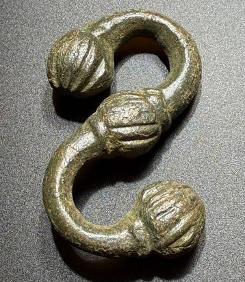 Époque Viking Bronze Pendentif massif, richement orné,