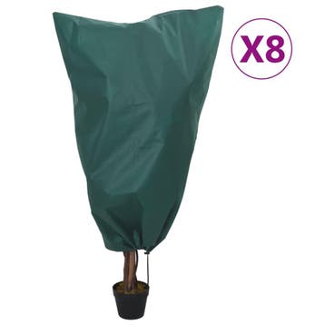 vidaXL Plantenhoezen met trekkoord 8 st 70 g/m² 0,8x0,8 m, Verzenden