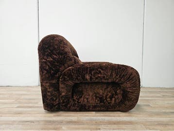 Fauteuil - Fluweel - Grote Italiaanse fauteuil uit de jaren, Antiek en Kunst