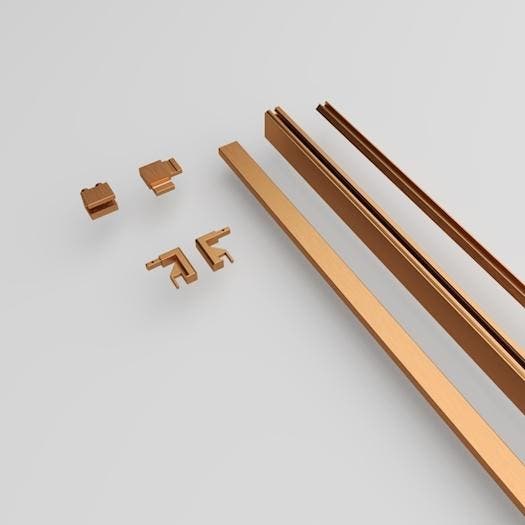 Sanivo Nova Wandprofiel XL 20 x 7 cm Geborsteld Brons, Bricolage & Construction, Sanitaire, Enlèvement ou Envoi
