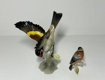 Hutschenreuther - Beeldje - Set of 2 Birds - Porselein