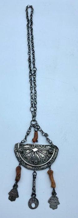 Zilver - Amulet - Antieke ketting en hanger