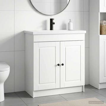 vidaXL Badkamermeubel Set Hoogglans Wit 78,5 x 37,5 x 81 cm, Verzenden