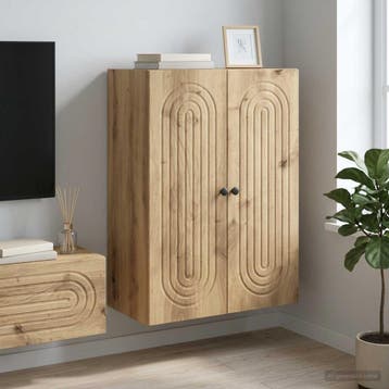 vidaXL Wandkast 66 x 34,5 x 90 cm Bewerkt hout Artisanaal, Verzenden