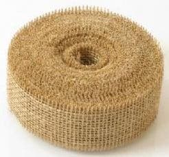 Jute band Naturel open structuur 5 cm rol 40 meter, Nieuw