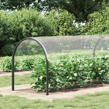 vidaXL Doorzichtig zeildoek met zeilringen 2x10 m PVC, Verzenden, Nieuw