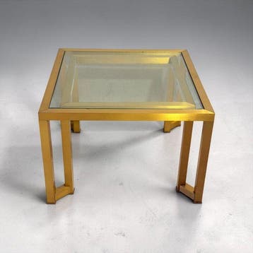 Bijzettafel - Messing, Kristal - Hollywood Regency-stijl, Nieuw