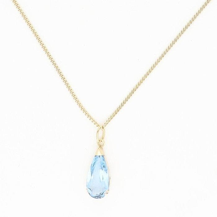 Ketting met hanger - 14 karaat Geel goud - Spinel, Handtassen en Accessoires, Antieke sieraden