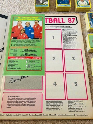 1987 Panini kenny dalglish, Gary Lineker, Paul Gascoigne,, Verzamelen, Nieuw