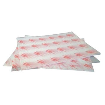 Vetvrij hamburger papier rood | 1000 stuks | 24,5(b) x, Verzenden, Nieuw in verpakking