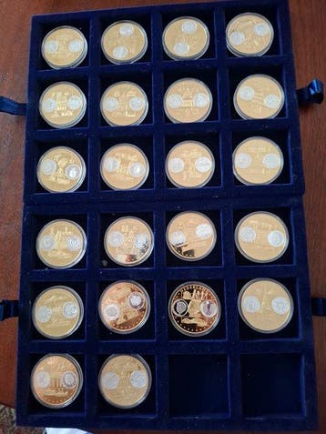 Europa. Collectie Eerste Euro Afslagen, 22 x