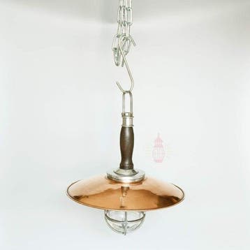 Wandlamp - Messing, Glas - Industrieel kooi-lamp