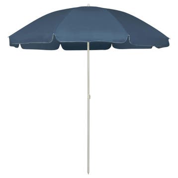 vidaXL Strandparasol 240 cm blauw, Tuin en Terras, Verzenden, Nieuw