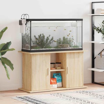 vidaXL Aquariumstandaard Sonoma Eiken 101x41x58 cm Bewerkt, Verzenden, Nieuw