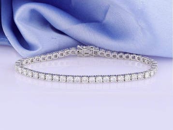 Armband - 14 karaat Witgoud - 7.04ct. tw. Diamant, Nieuw
