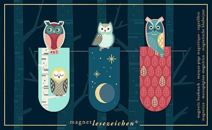 Magnetische boekenlegger Nachtuilen – set van 3 met uilend, Collections, Signets, Envoi