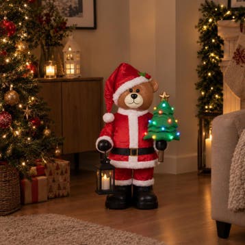 Staande kerstbeer met ledverlichting - voor binnen - 89 x 32, Verzenden, Nieuw