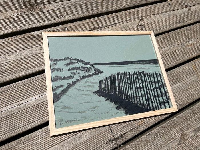 frederic Cadiou (1980) - Entrée de plage, Antiek en Kunst, Kunst | Schilderijen | Modern