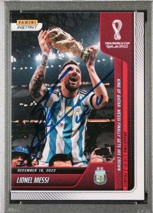 2022 Panini Instant World Cup Lionel Messi #118 HAND SIGNED, Nieuw