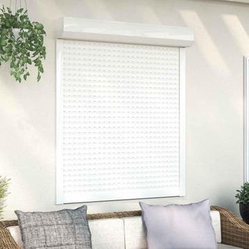 vidaXL Rolluik Wit 110 x 130 cm Aluminium en polyurethaan, Verzenden, Nieuw