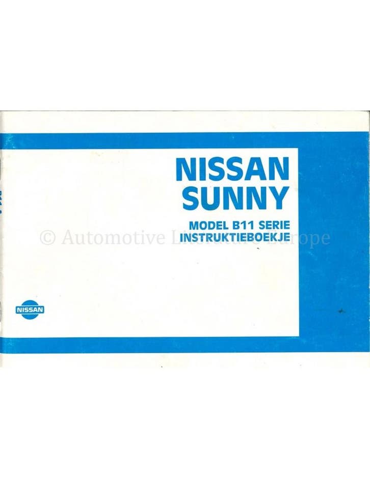 1984 NISSAN SUNNY INSTRUCTIEBOEKJE NEDERLANDS, Autos : Divers, Modes d'emploi & Notices d'utilisation