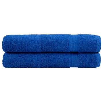 vidaXL Saunadoeken SOLUND 2 st 600 g/m² 80x200 cm blauw, Verzenden, Nieuw