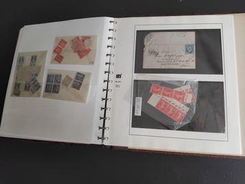 Frankrijk 1860/1999 - Map met oude brieven, postzegels in, Postzegels en Munten, Gestempeld