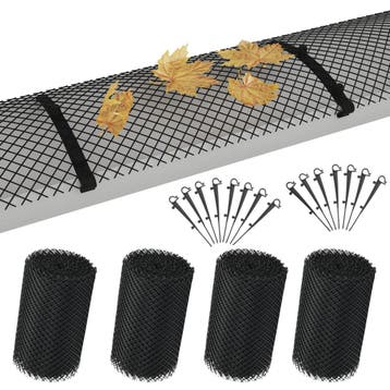 vidaXL 4-delig Gootgaas met klemmen 1,08  HDPE, Verzenden
