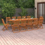vidaXL 13-delige Tuinset 280x90x75 cm massief acaciahout, Verzenden, Nieuw, Tuinset