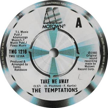 The Temptations - Take Me Away, Verzenden