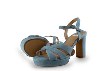 Manfield Sandalen in maat 42 Blauw, Kleding | Dames, Schoenen, Sandalen of Muiltjes, Zo goed als nieuw, Manfield, Verzenden