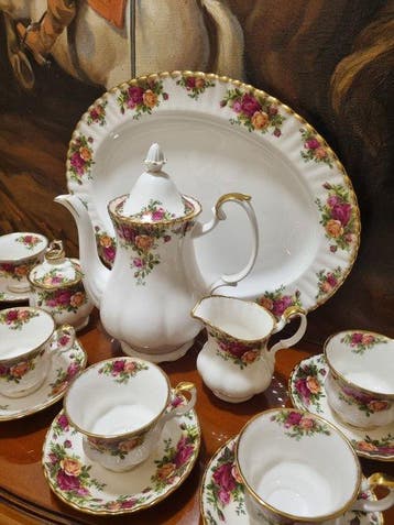 Royal Albert - Service à café (15) - monrose - Porcelaine à