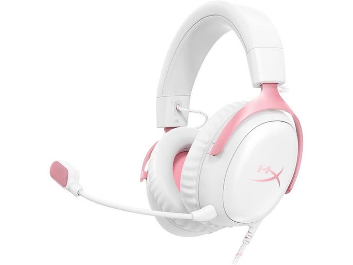 HyperX Cloud III - Gaming Headset - DTS Spatial Audio - Roze, Computers en Software, Headsets, Nieuw, Verzenden