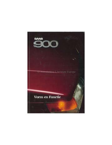 1988 SAAB 900 VORM EN FUNCTIE BROCHURE NEDERLANDS