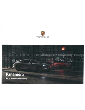 2021 PORSCHE PANAMERA | SPORT TURISMO INSTRUCTIEBOEKJE