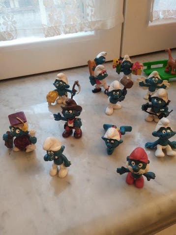 Peyo Schleich - Speelgoed Casetta fungo con lotto 25 figure