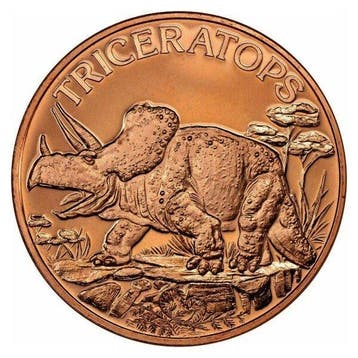 Verenigde Staten. 10 x 1 oz Triceratops 999 Fine Copper