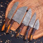 Keukenmes - Chefs knife - Staal, Hout, Leder - Spanje