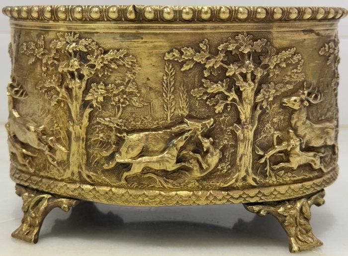 Jardinière - Laiton doré, Antiquités & Art, Antiquités | Autres Antiquités