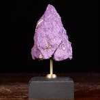 Échantillon de purpurite naturelle sur socle en bois -