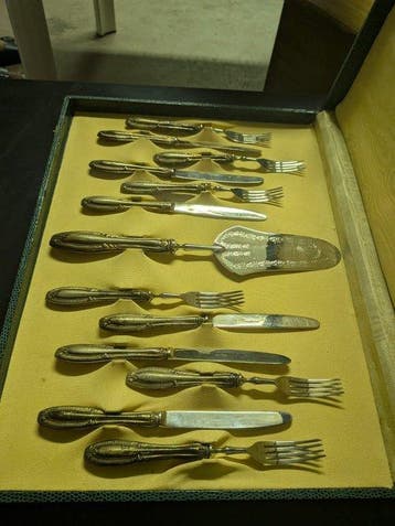 Solingen - Ménagère pour 6 personnes (14) - Argent 800, Antiquités & Art