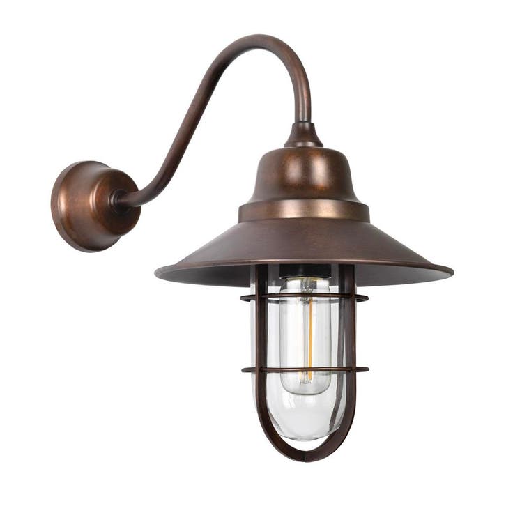 Stal- & Boerderijlampen Messing Stallamp Vermont Antiek Bron, Tuin en Terras, Buitenverlichting, Verzenden